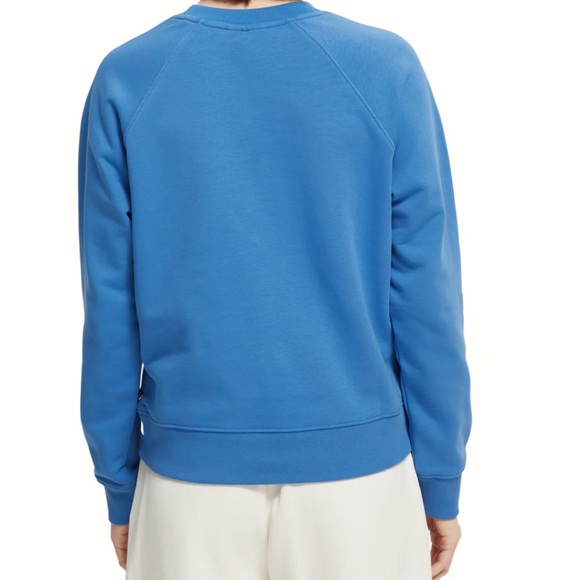 Scotch & Soda Raglan Blue Print Regular Fit Sweatshirt Top - Picture 7 of 15